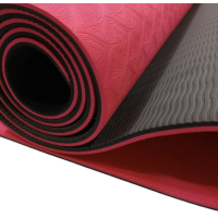 Килимок для йоги TPE Ribbed Red 6 мм 