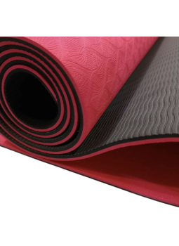 Коврик для йоги TPE Ribbed Red  6 мм