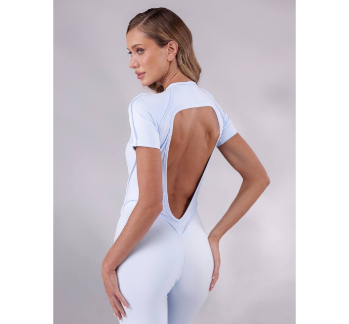  Спортивный женский комбинезон HYPNOSE T-shirt нежно-голубого цвета | Mind Body
