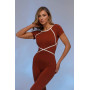 Women's jumpsuit STELLA Dark Caramel