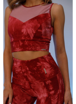 Women's sports top Melody Burgundy Thai Dye