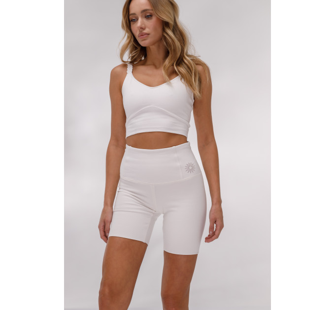 Women's cycling shorts Wide Belt Ivory