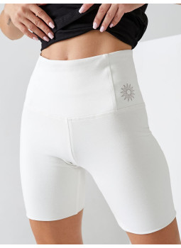 Women's cycling shorts Wide Belt Ivory