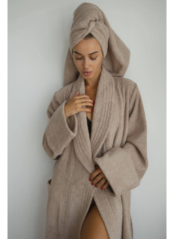 Beige Terry Cotton Robe Beige Terry Cotton Robe