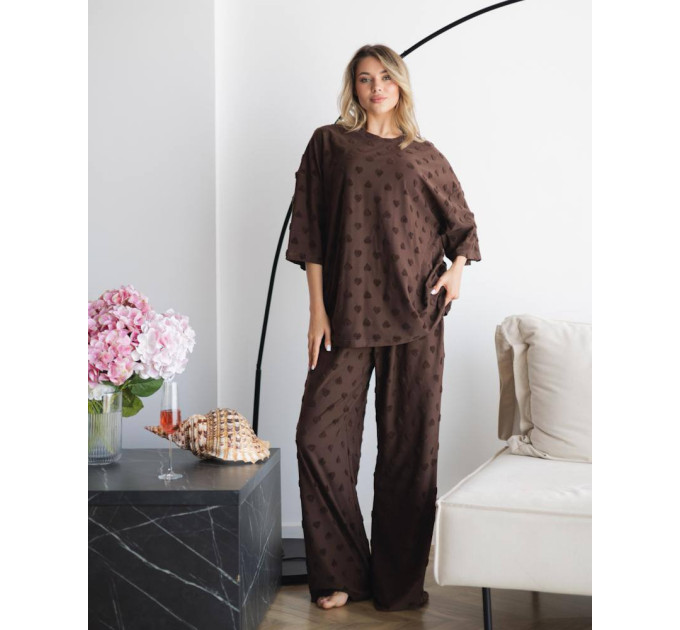 Brown Amelia Home Set — Soft Jersey Knit and Relaxed Everyday Comfort