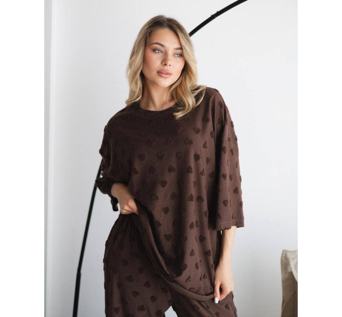 Brown Amelia Home Set — Soft Jersey Knit and Relaxed Everyday Comfort