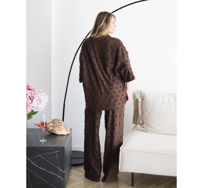 Brown Amelia Home Set — Soft Jersey Knit and Relaxed Everyday Comfort