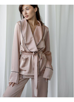 Estelle Powder Pink Pajama Style Suit Estelle Powder Pink Pajama Style Suit