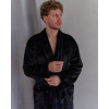 Men's Black Bathrobe