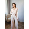 Піжамний костюм-трійка Nicoletta (кофта + шорти + штани) трикотаж персиковий