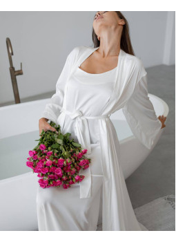 Sofi White Armani Silk Nightgown Sofi White Armani Silk Nightgown