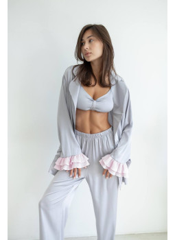 Volan Three-Piece Pajama Set Gray Volan Three-Piece Pajama Set Gray