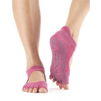 Носки для йоги ToeSox Grip Half Bellarina (Ruby)