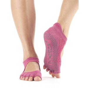 Шкарпетки для йоги ToeSox Grip Half Bellarina (Ruby) Шкарпетки для йоги ToeSox Grip Half Bellarina (Ruby)