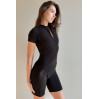 Black Kabo-Verde Soft Touch Cotton Sports Jumpsuit