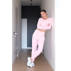 Camilla by Zenwear is a soft pink fitted long sleeve top with a clean minimalist design. 