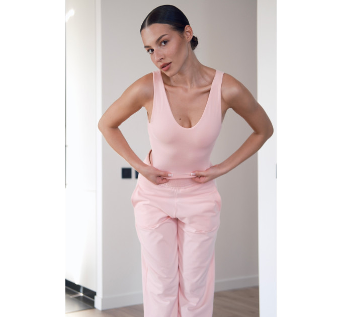 Kandi Top by Zenwear in Pink — Clean Design and Comfort