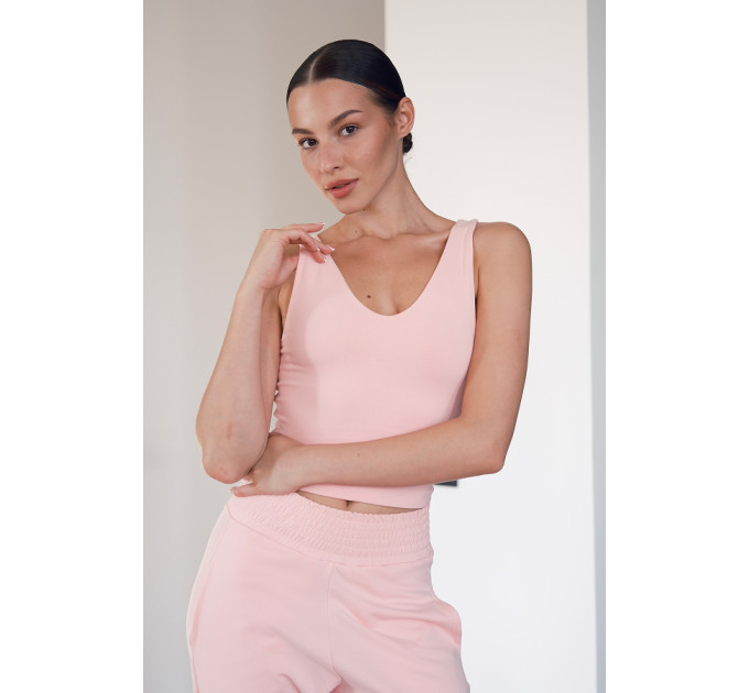 Kandi Top by Zenwear in Pink — Clean Design and Comfort